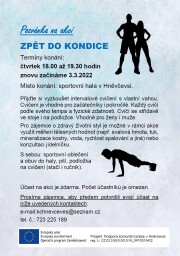 Pozvánka - Zpět do kondice od 3.3.2022