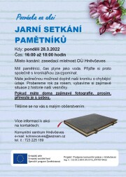 Pozvánka - Setkání pamětníků - 28.3.2022