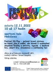 Pozvánka - Festival IQ Play - 12.11.2022