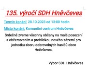 Pozvánka - 135. výročí SDH Hněvčeves