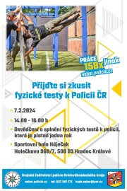 Přijďte si zkusit fyzické testy k Policii ČR