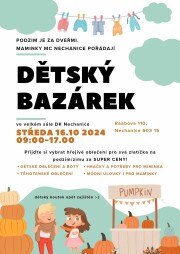 Dětský bazárek - Nechanice 16.10.2024