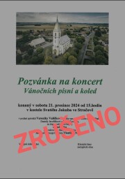 Koncert ve Stračově 21.12. 2024 ZRUŠEN!