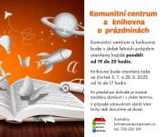 Komunitní centrum a knihovna o prázdninách