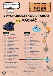 Pojeďte na výlet s ČD - 27.7., 17.8 a 31.8.2025
