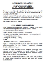 Svoz nebezpečného a velkoobjemového odpadu - 15.11.2025