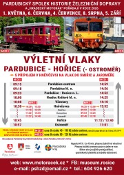 Výletní vlak 4. 6., 4. 7., 8. 8. a 9. 9. 2026