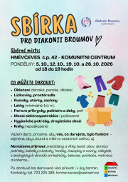 Sbírka pro Diakonii Broumov - říjen 2026