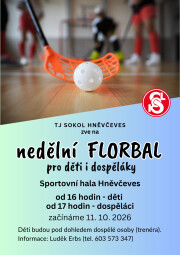 Nedělní florbalové neděle - od 11.10.2026